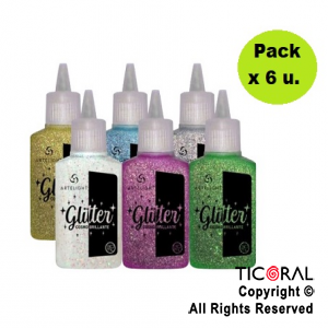 GEL GLITTER GOTERO SURTIDO 6 x 30 ml x 1